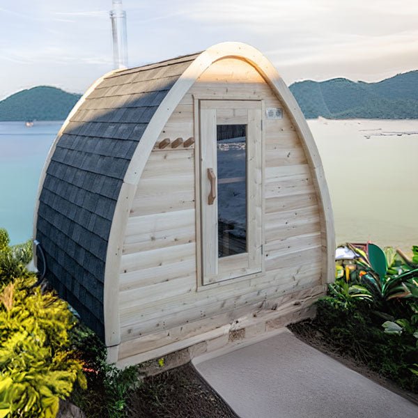 Dundalk Leisurecraft Canadian Timber 2-4 Person MiniPOD Sauna CTC77MW - WellMed Supply