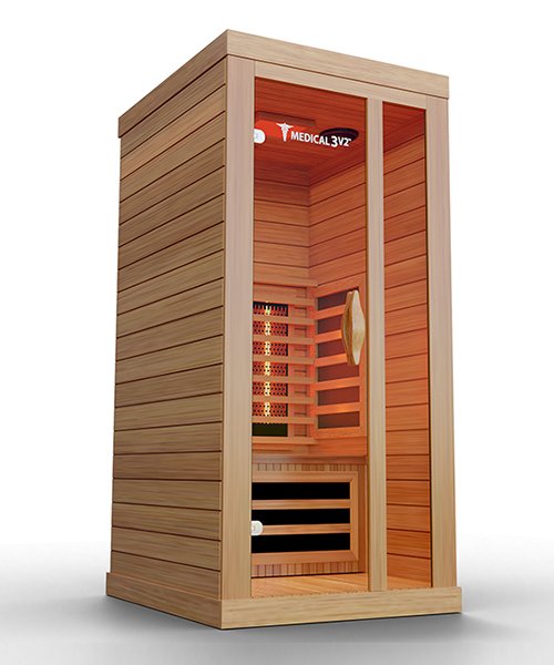 Medical Sauna - Medical 3 Version 2.0 1 Person Infrared Sauna - WellMed Supply