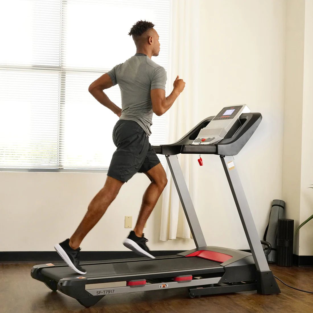 Sunny Health & Fitness Electric Folding Treadmill - WellMed Supply